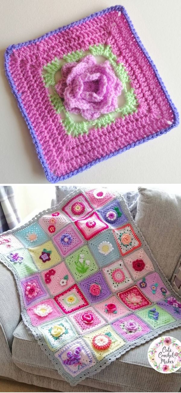 Purple Rose Free Pattern