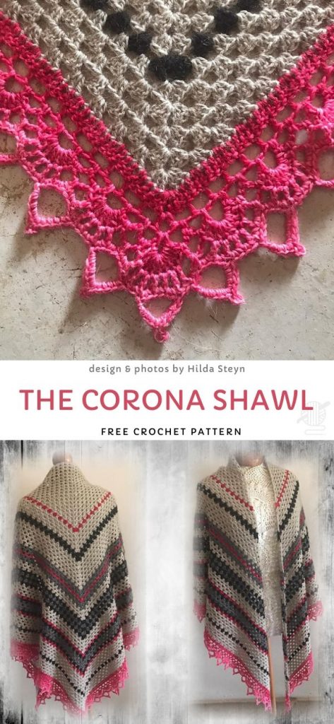 The Corona Shawl Free Crochet Pattern