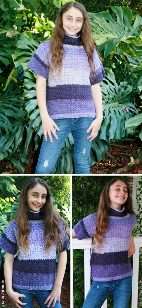 Turtleneck Sweater Free Crochet Pattern