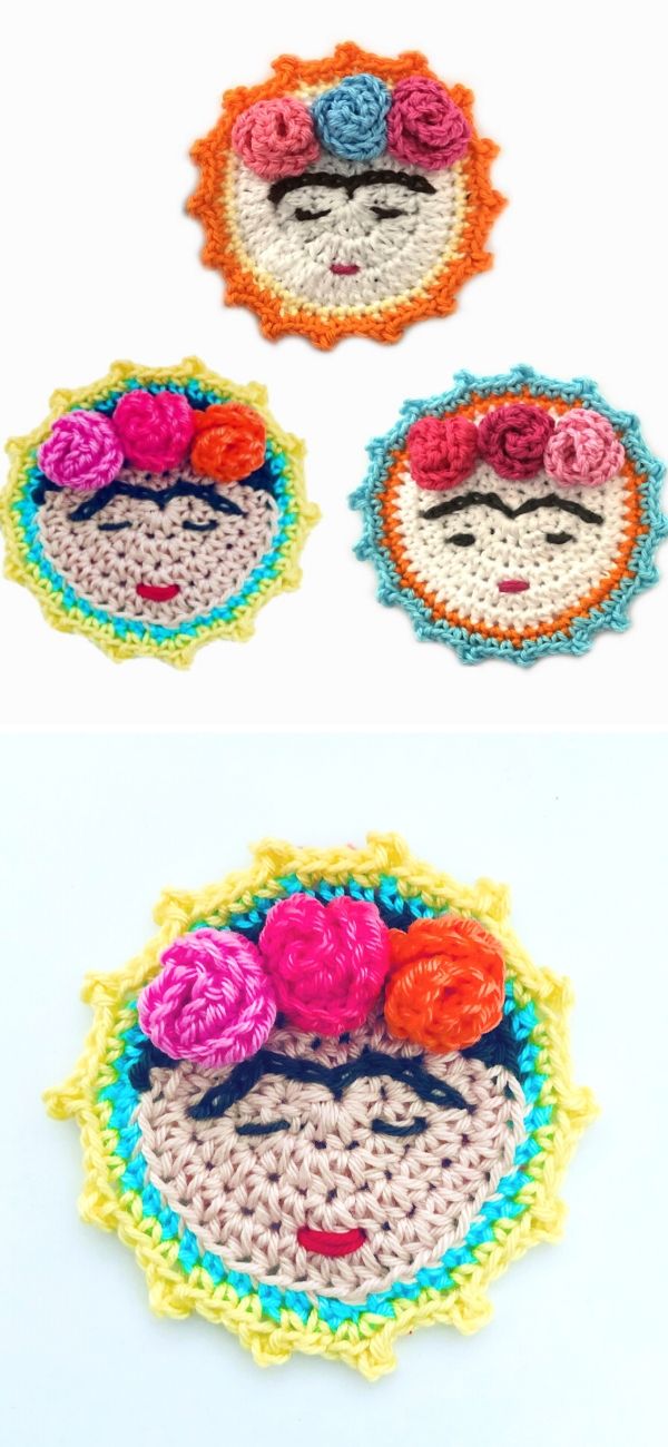 Woman Appliqué Frida inspired