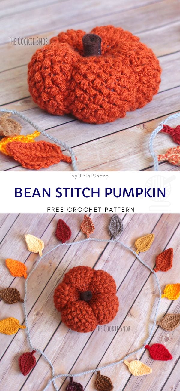 Bean Stitch Pumpkin Free Crochet Pattern
