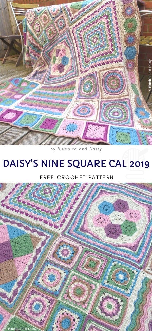 Daisy's Nine Square CAL 2019 Free Crochet Pattern