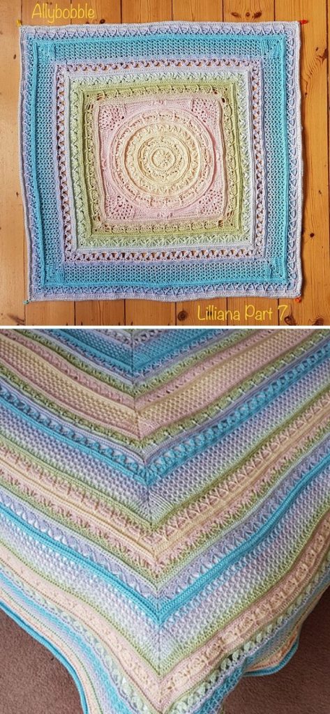 pastel crochet blanket