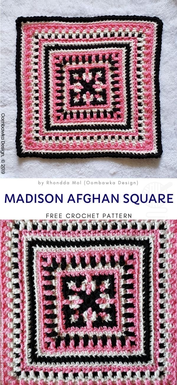 Madison Afghan Square Free Crochet Pattern