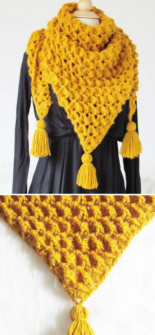 Rose Petals Crochet Scarf Free Pattern