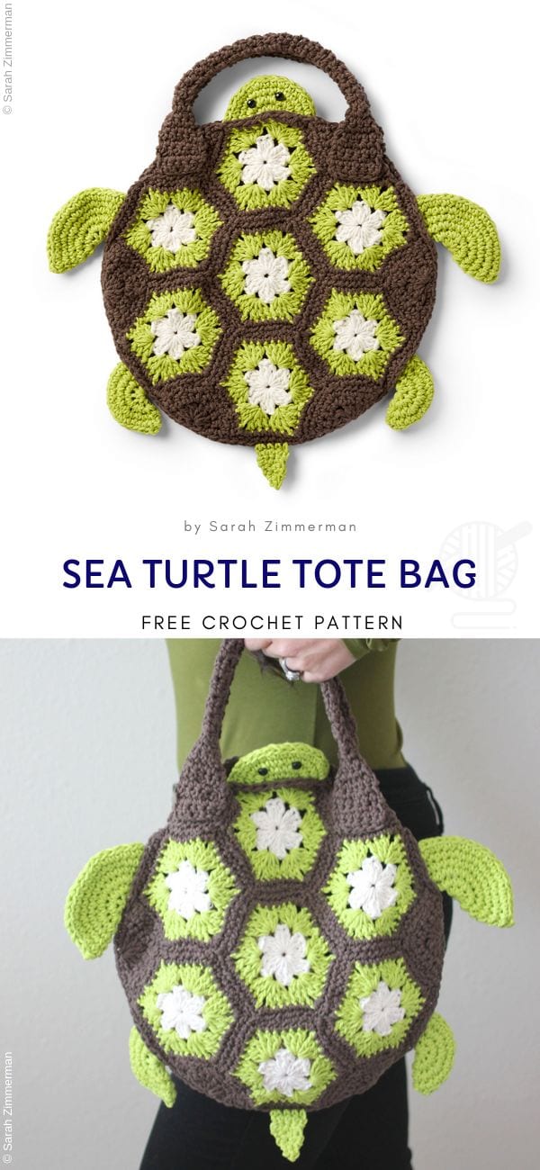 Sea Turtle Tote Bag Free Crochet Pattern
