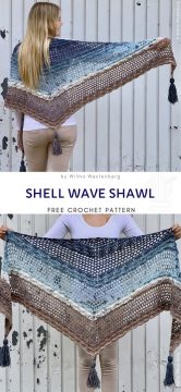 Crochet Shell Wave Pattern Beautiful And Cosy Crochet Shawls - Pattern Center