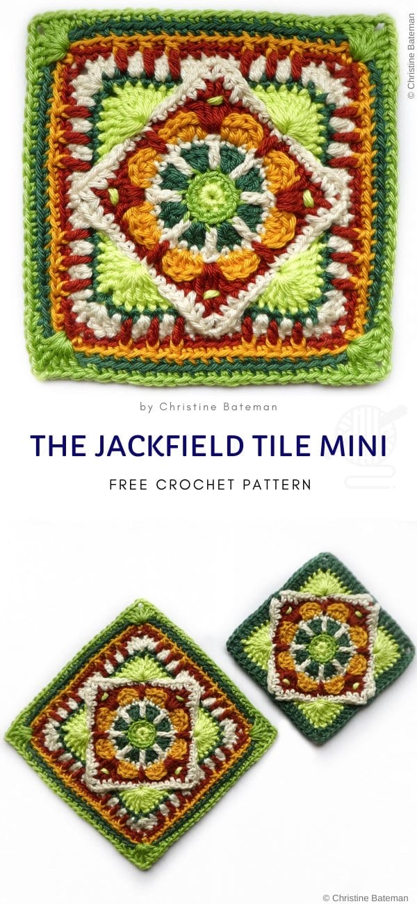 The Jackfield Tile Mini Free Crochet Pattern