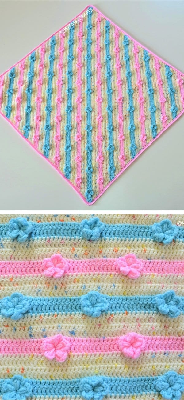 Uniflower Baby Blankie Free Crochet Pattern