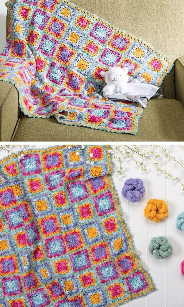 Wildflowers Baby Blanket Free Crochet Pattern