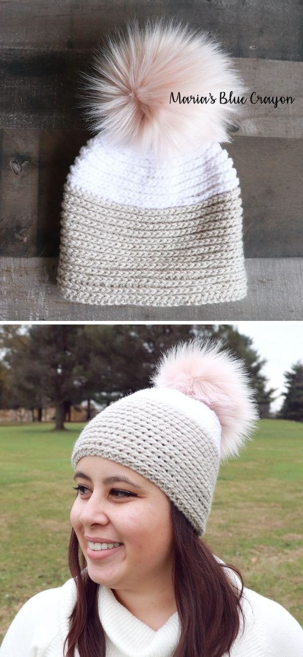 Faux Knit Hat Free Crochet Pattern
