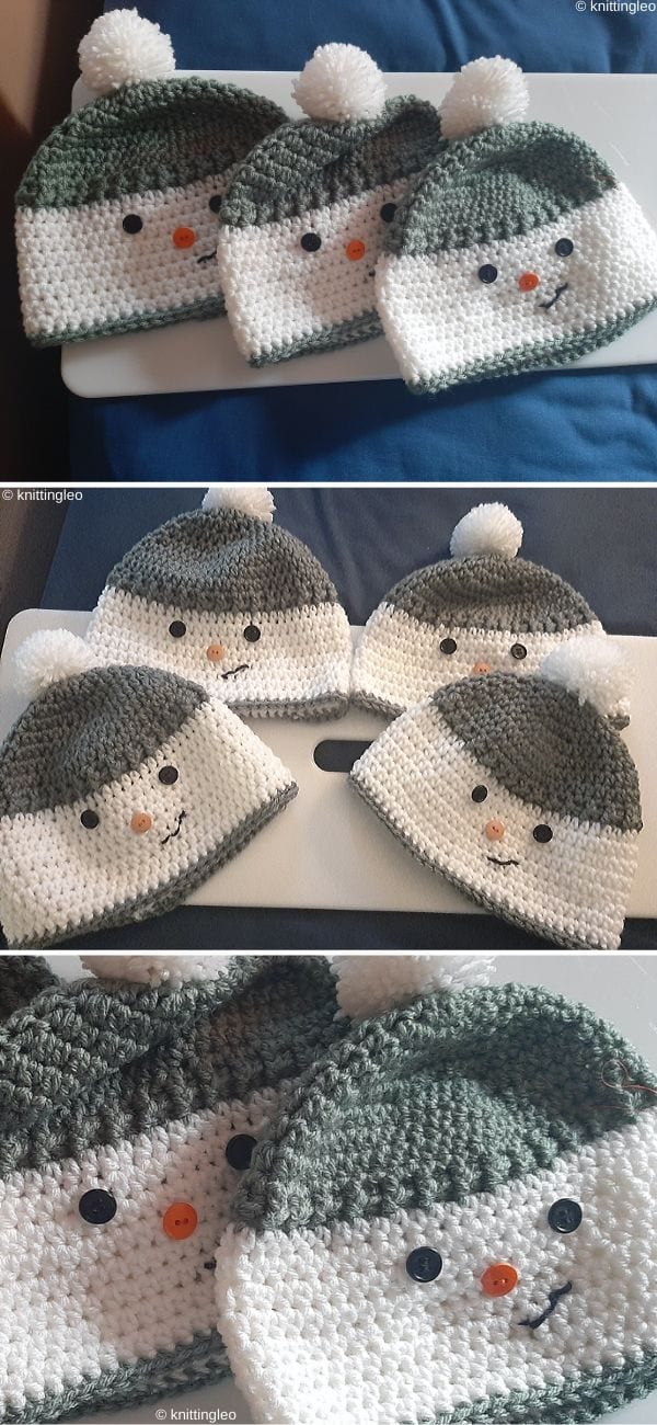 Happy-Snowman-Hats-Free-Crochet-Pattern