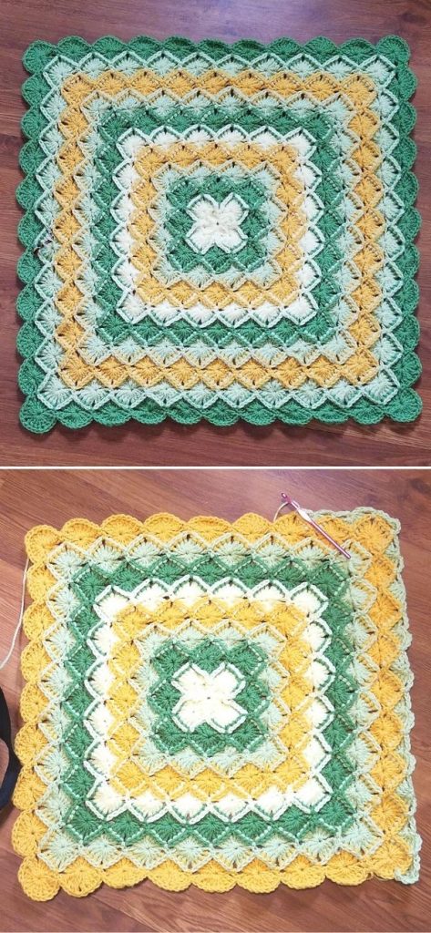 Bavarian Crochet Square Blanket (2018 NICU Blanket 6)