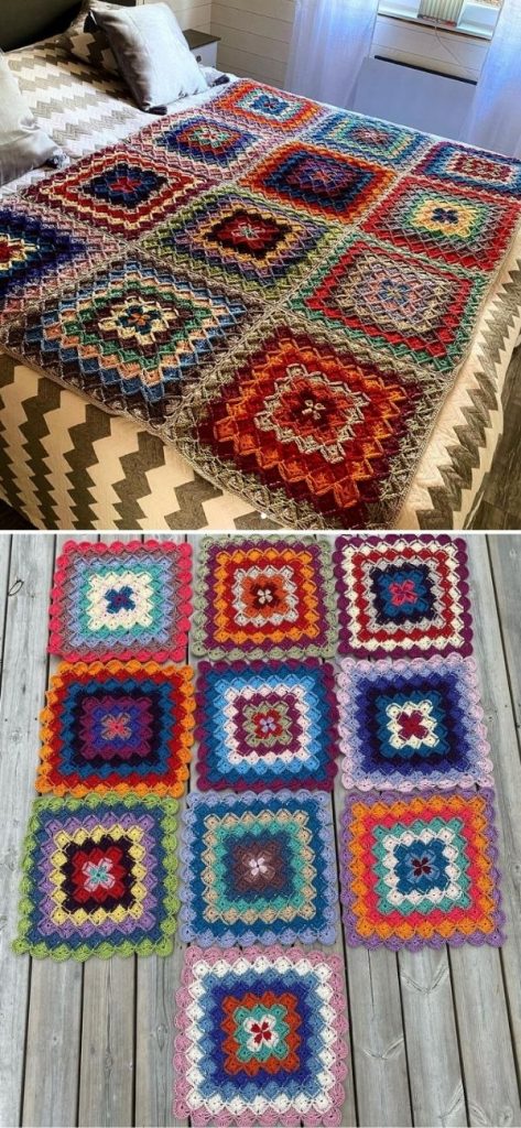 Bavarian Crochet Square Blanket