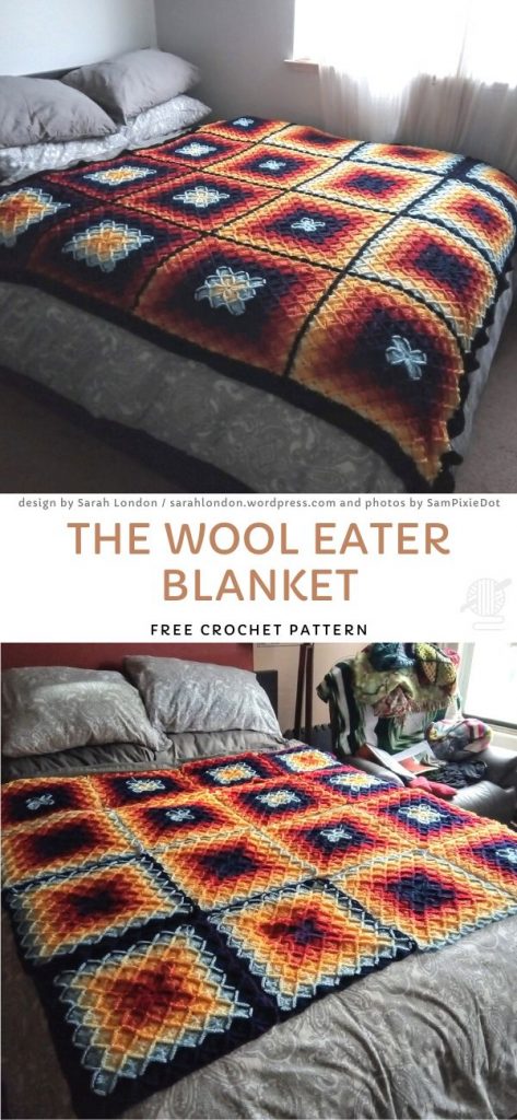 The Wool Eater Blanket Free Crochet Pattern