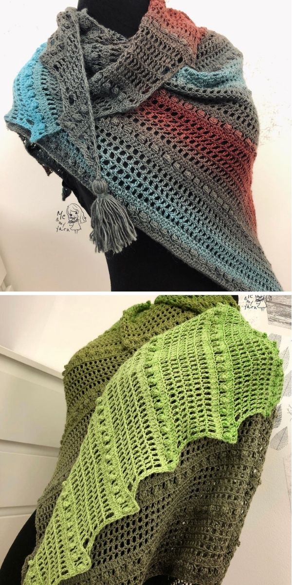 Nordic Dragon Tail shawl