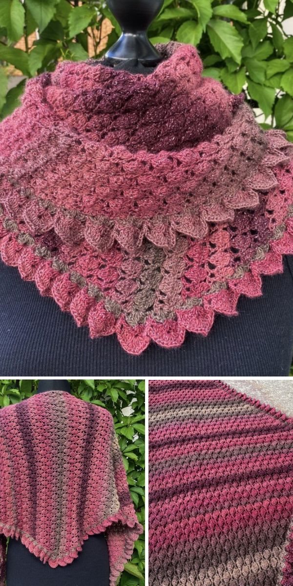 A crocheted shawl on a mannequin.