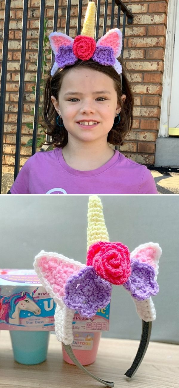 Unicorn Magic crochet Headband