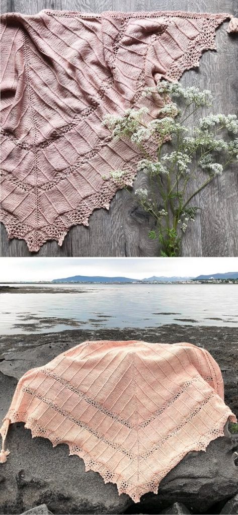Knitted Shawls with Lacy Edgings - Free Patterns- Pattern Center