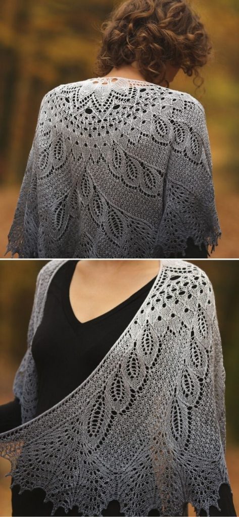 Knitted Shawls with Lacy Edgings - Free Patterns- Pattern Center