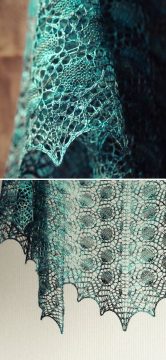 Knitted Shawls with Lacy Edgings - Free Patterns- Pattern Center