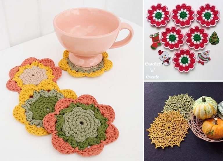 Free Crochet Coasters Patterns for Beginners Pattern Center