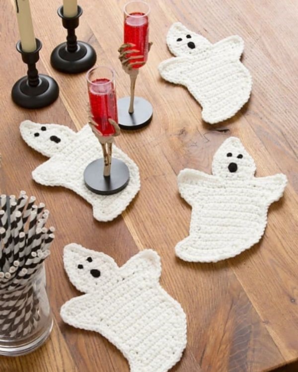 whie ghost coasters