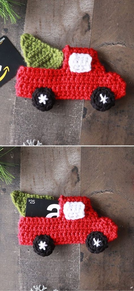 Red Truck Gift Card Holder
