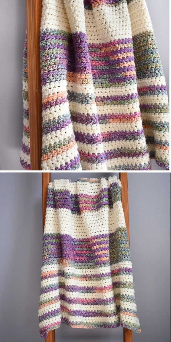 Crochet Sunset Stripes Blanket