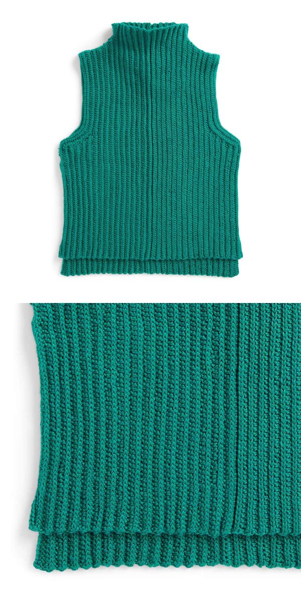 Fat Ribbed Crochet Vest