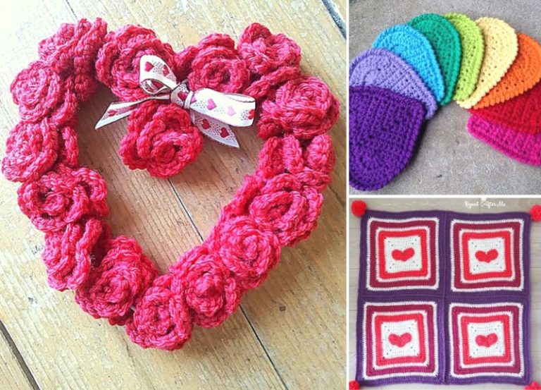 40 Free Valentine Crochet Patterns | Valentine's Day Crochet Crafts