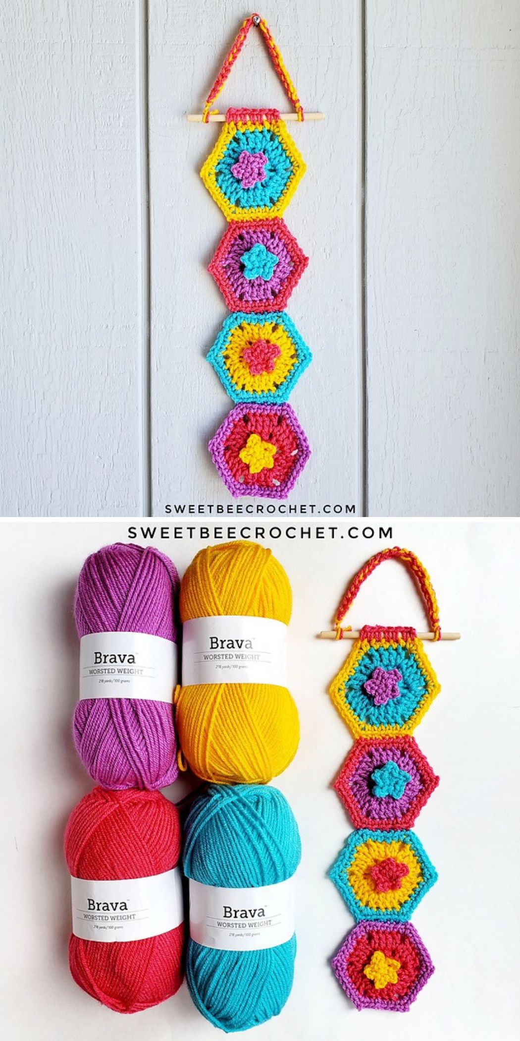 Hexie Flower Wall Hanging