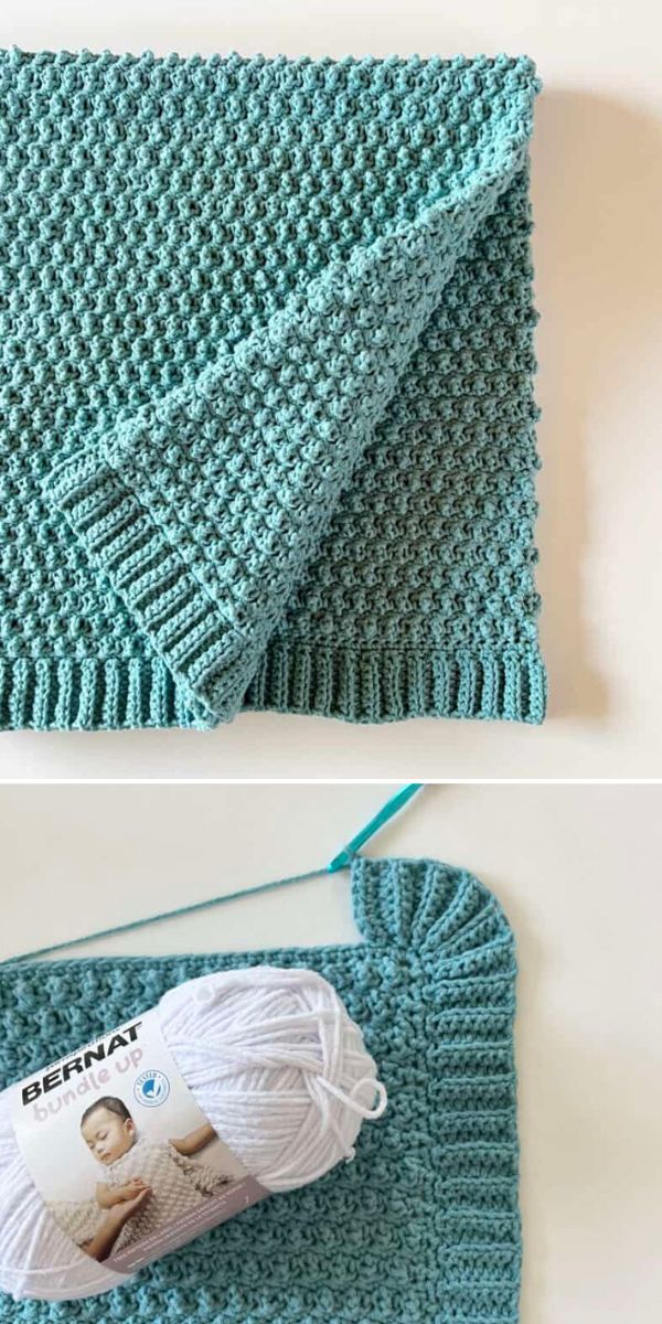 How to crochet a modern baby blanket.