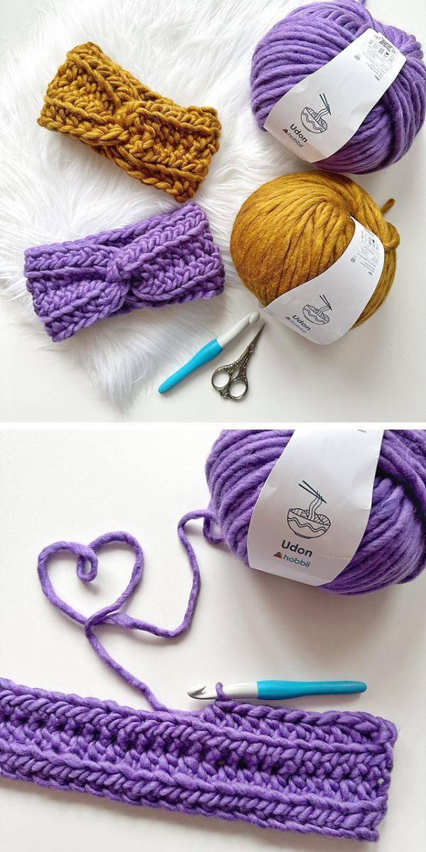 A crochet headband is a stylish and practical accessory that can be made using only yarn and scissors. With the help of knitting needles, you can easily create these trendy crochet head warmers.