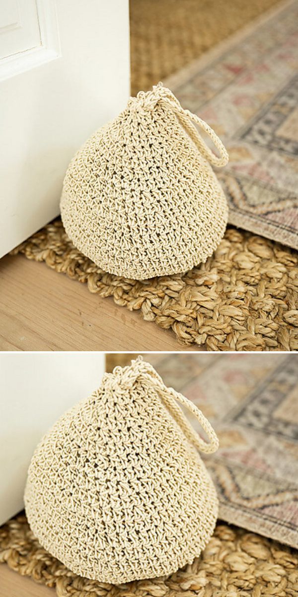 Two home crochet pictures showcasing a crocheted basket on a rug.