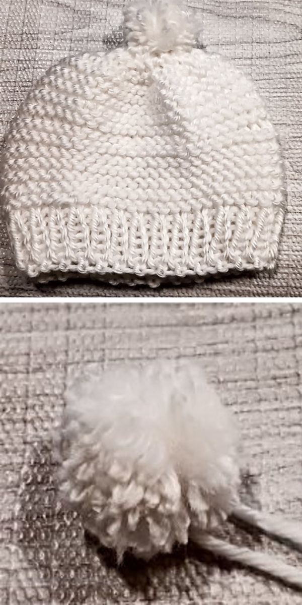 a simple knitted baby hat