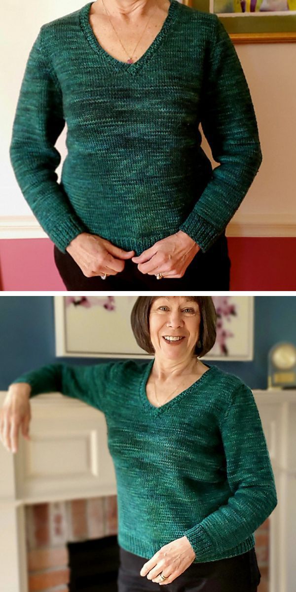 a darlk green simple knitted sweater