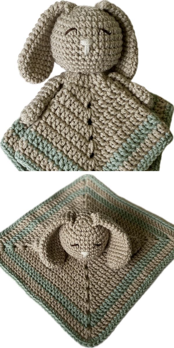 a cute crochet bunny lovey