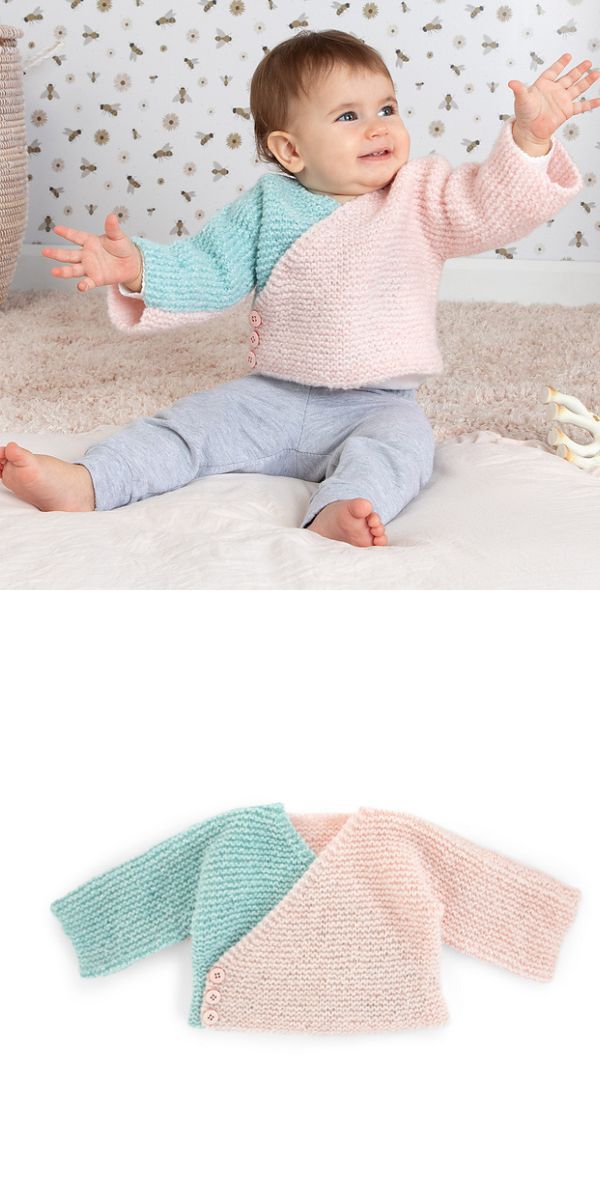 a knitted baby kimono