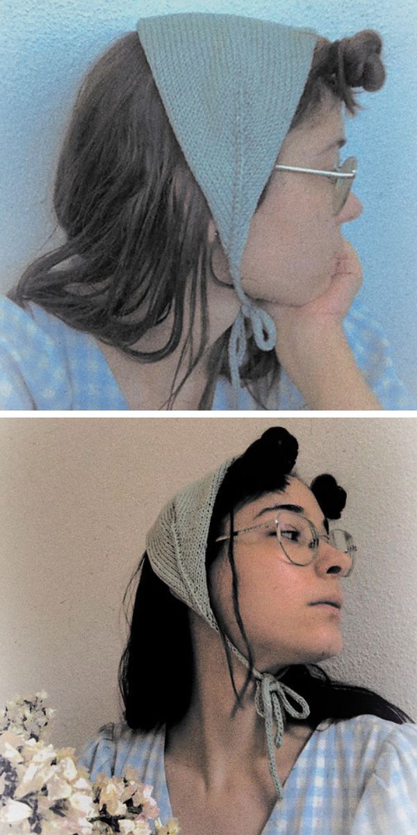 a knitted summer bonnet