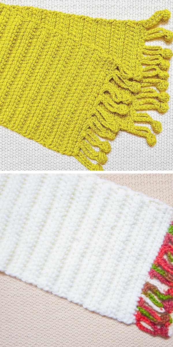 a crocheted wrap in a vibrant color