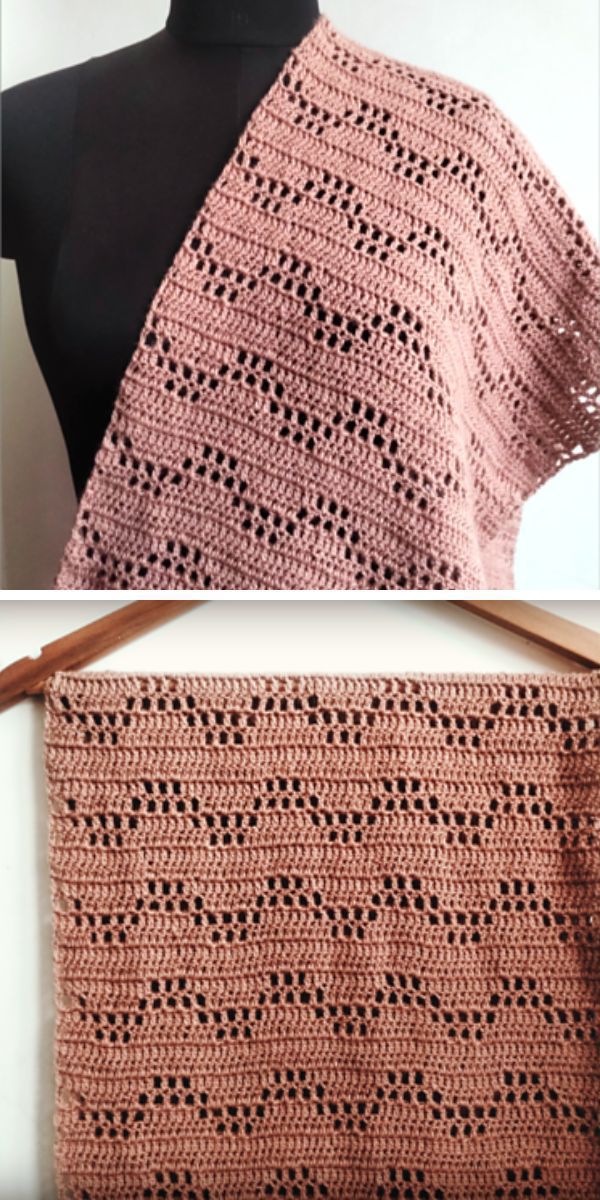 a crochet rectangle wrap