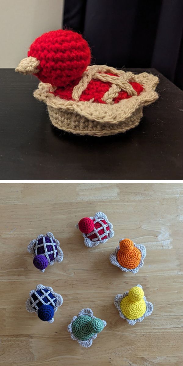 a collection of fun crochet duck amigurumi