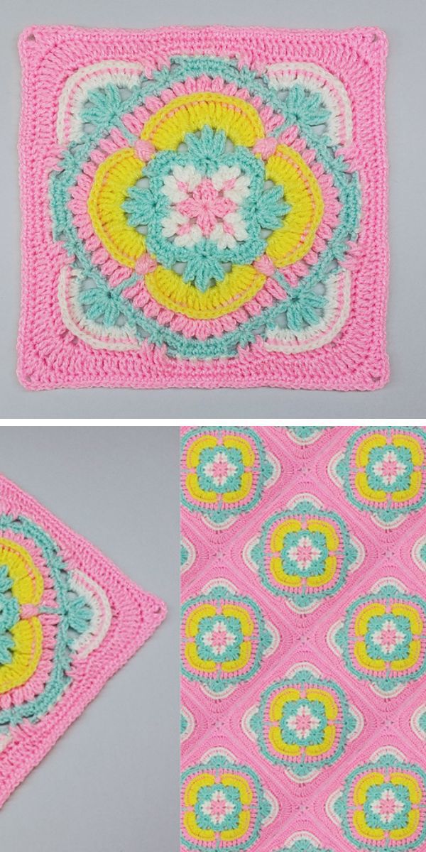 beautiful crochet flower squares