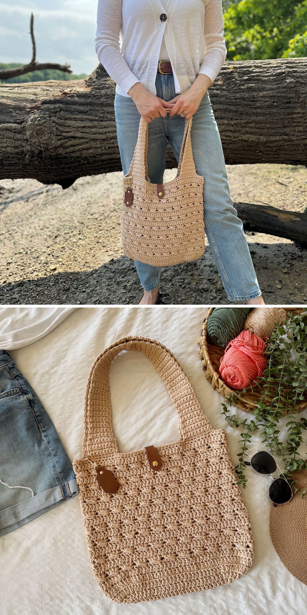 a crochet market tote 