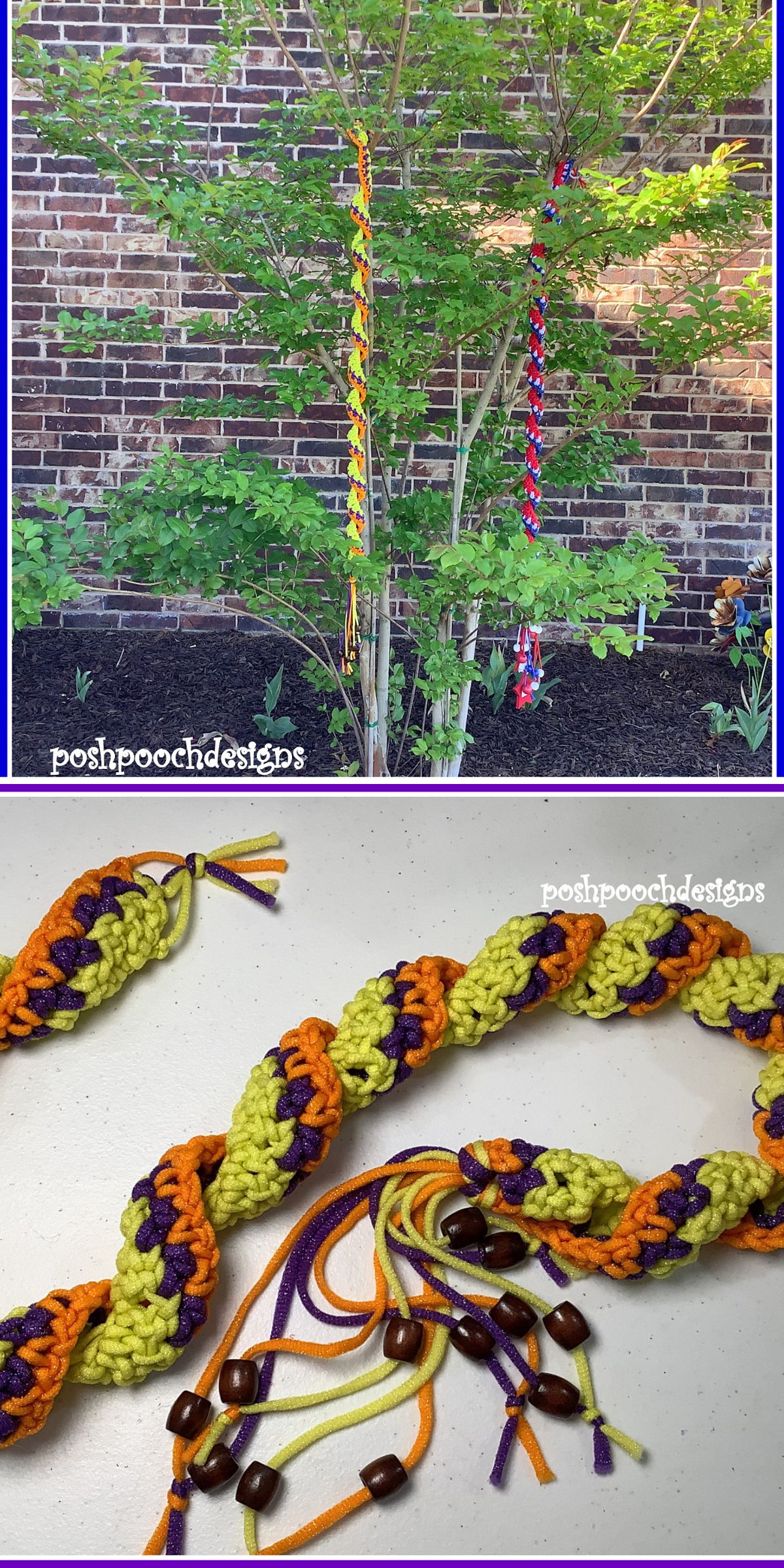a colorful crochet wind spinner