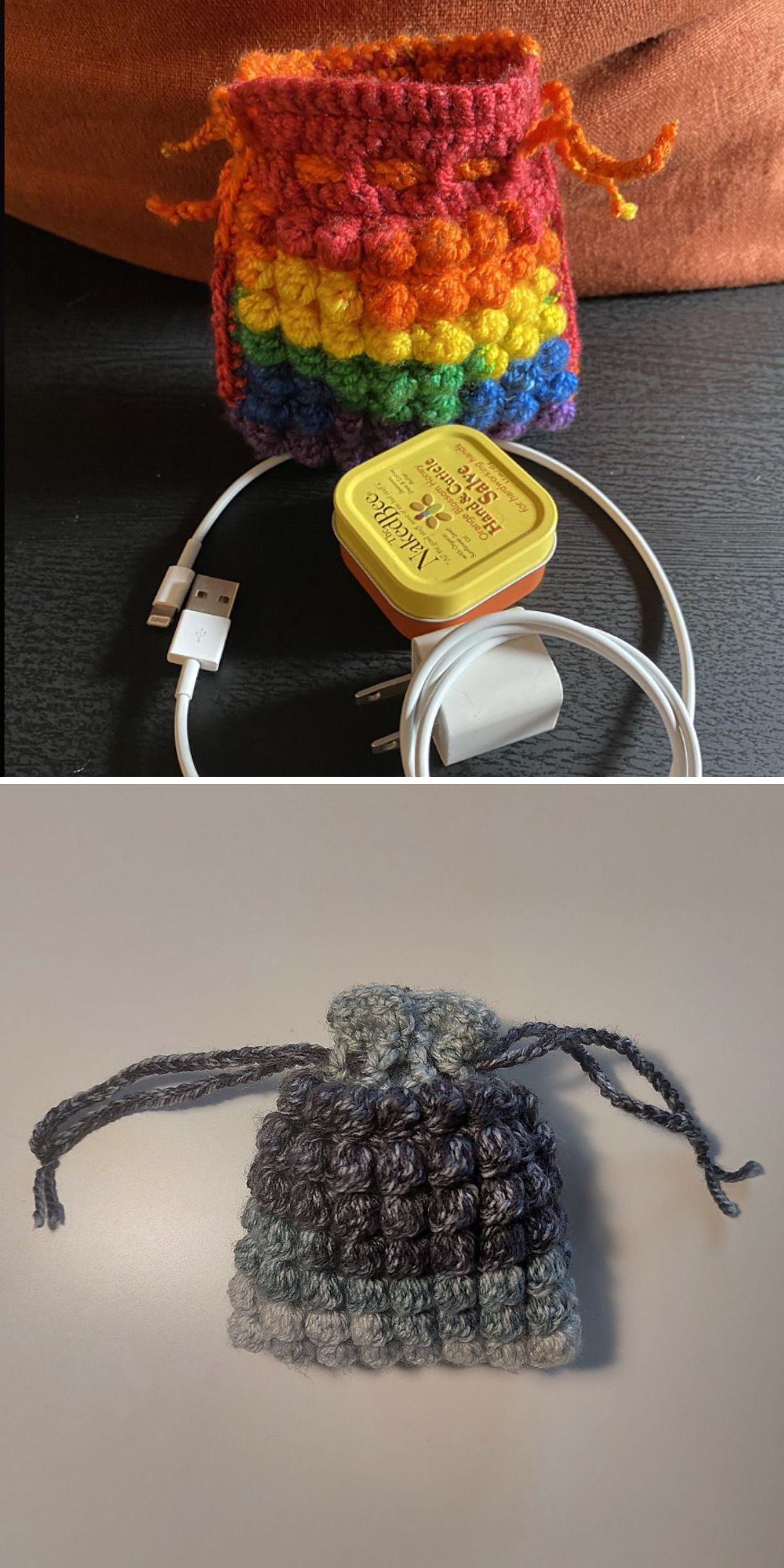 a charming little crochet pouch