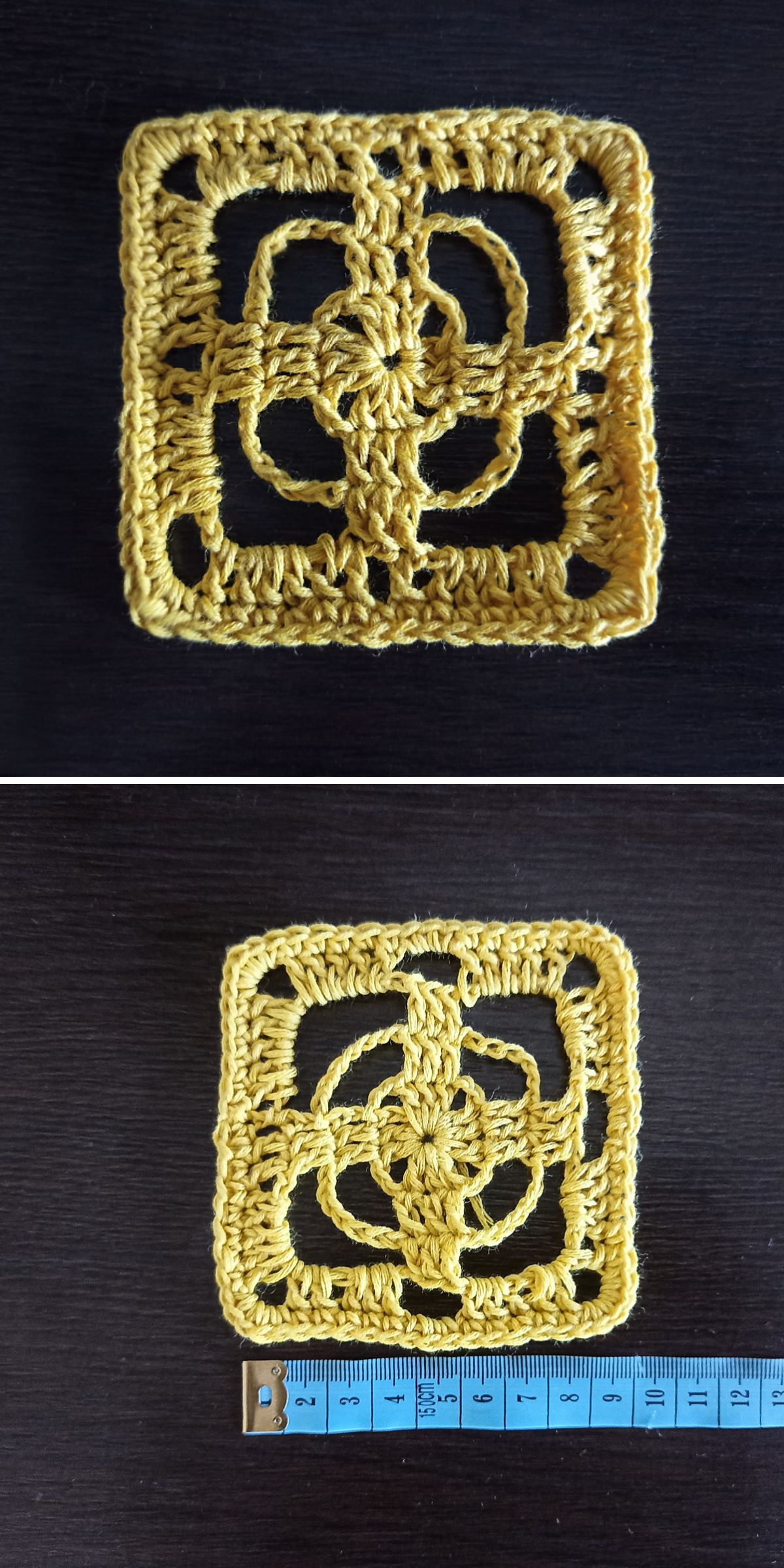 an elegant lace crochet square