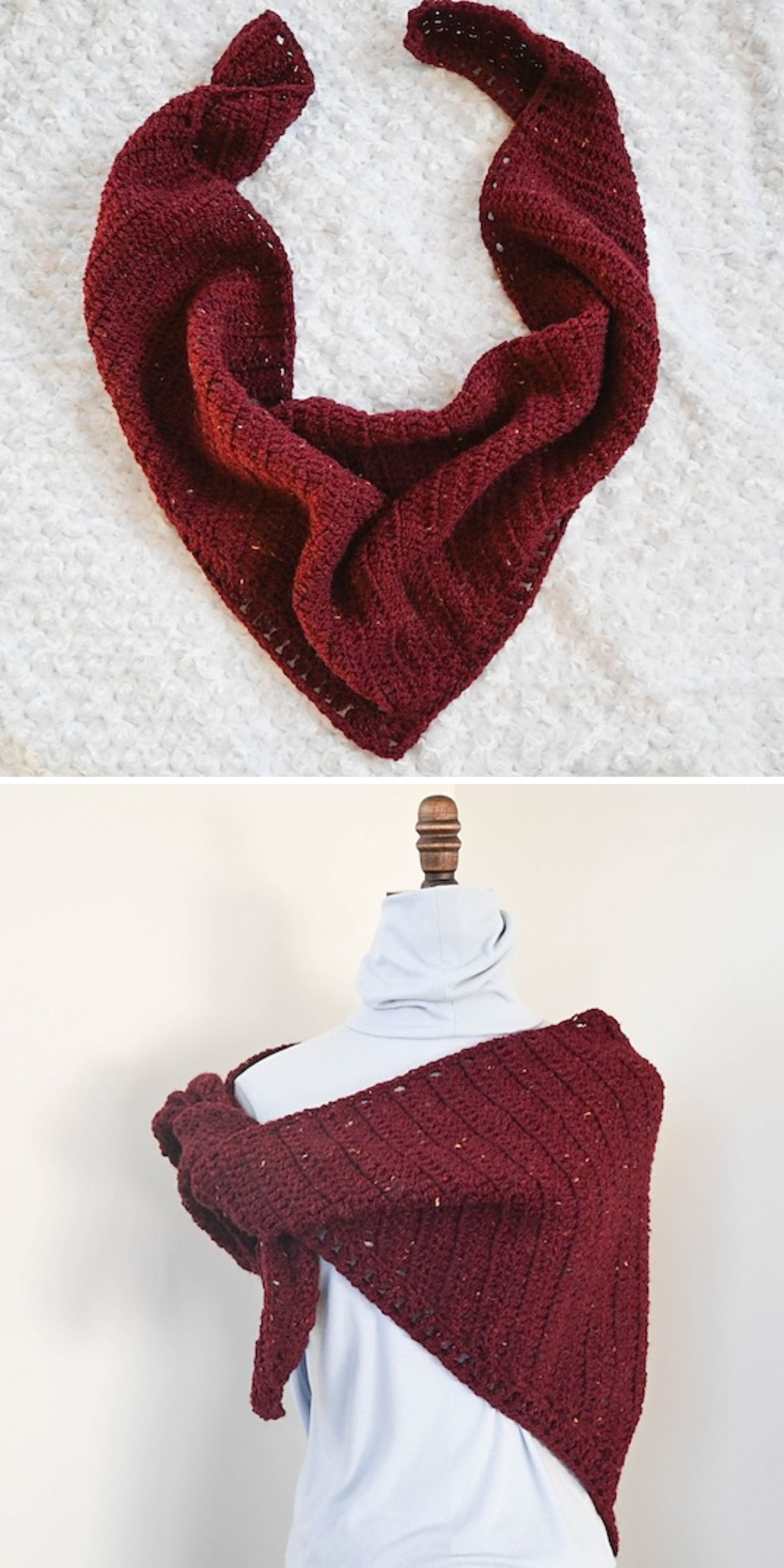 a stylish crochet shawl 