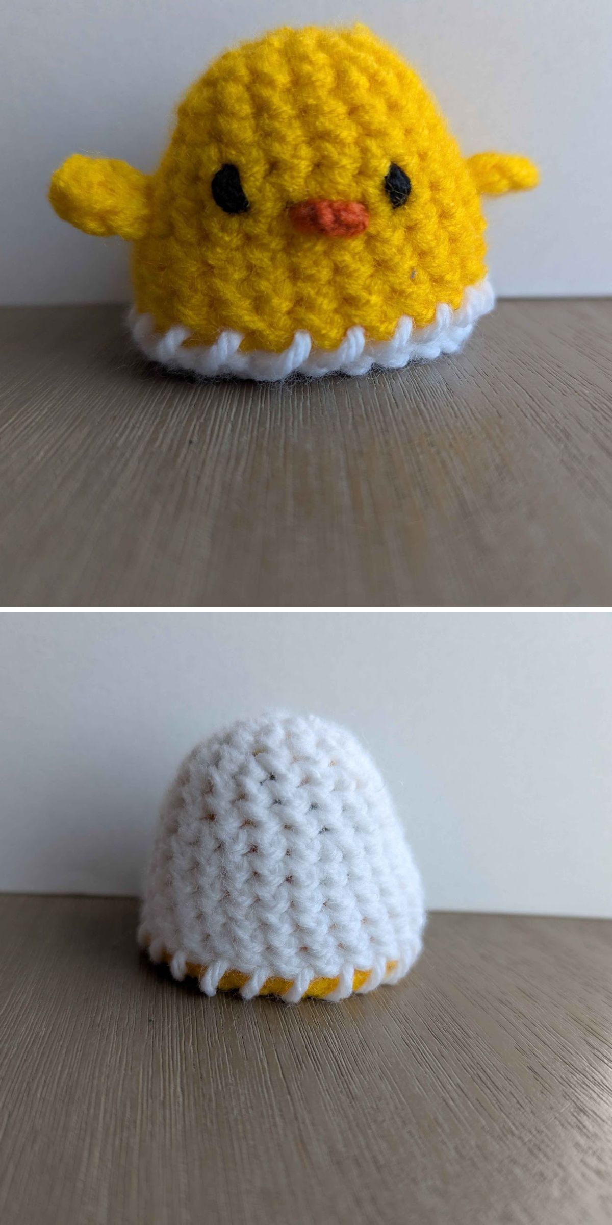 a tiny chick amigurumi